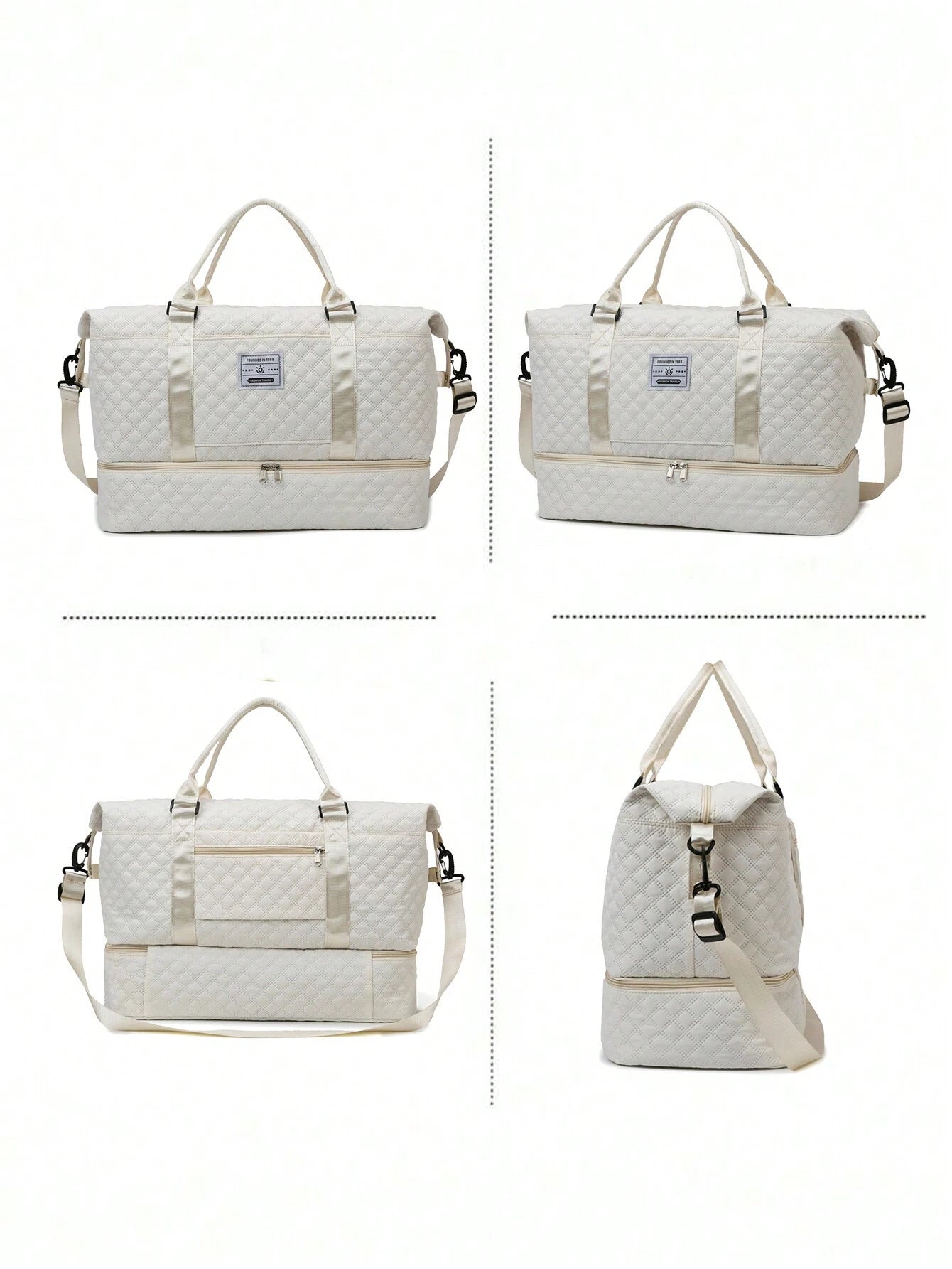 2PCS Large Capacity Travel Duffel Bag, Wet and Dry Separation Fitness Bag, Weekend Overnight Shoulder Bag, Hospital Necessary Mommy Bag, Travel Bag, Holiday Bag, Weekend Bag, Overnight Bag, with a Pull Bar Bag, with Shoe Storage, Boarding Bag, Cosmetics Storage Bag for Suitcase Gym Bag Duffle Bag for Luggage Carry on Bag College Bag Luggage Bags Weekender Bag Hospital Bag Winter Bag for School School Accessories School Stuff