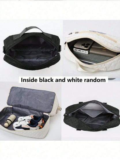2PCS Large Capacity Travel Duffel Bag, Wet and Dry Separation Fitness Bag, Weekend Overnight Shoulder Bag, Hospital Necessary Mommy Bag, Travel Bag, Holiday Bag, Weekend Bag, Overnight Bag, with a Pull Bar Bag, with Shoe Storage, Boarding Bag, Cosmetics Storage Bag for Suitcase Gym Bag Duffle Bag for Luggage Carry on Bag College Bag Luggage Bags Weekender Bag Hospital Bag Winter Bag for School School Accessories School Stuff